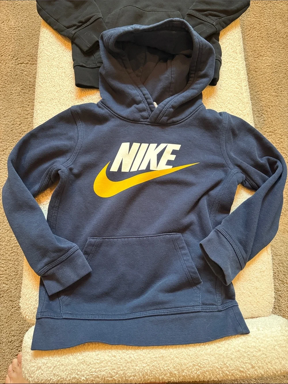 🔥Bundle of 3 Nike Kids Sweater Hoodie pullover! Sz 6-7 / S. Gray,Black,Blue.